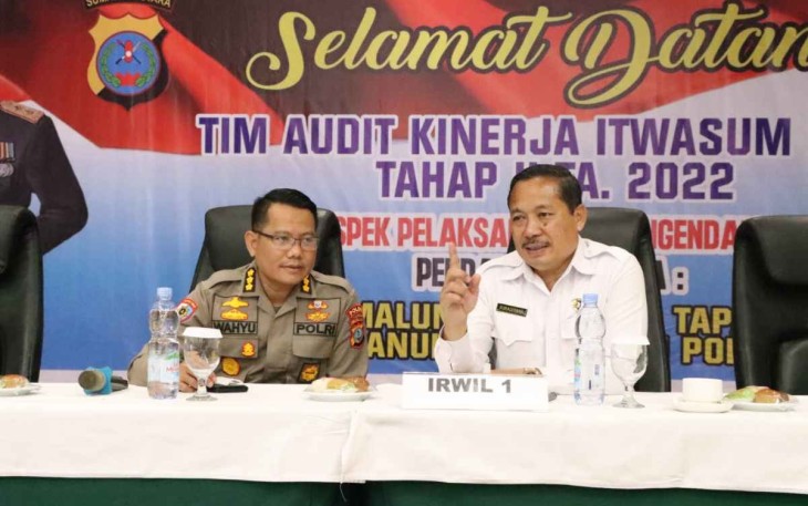Kapolres Simalungun saat mendampingi Tim Audit Kerja Irwasum Polri