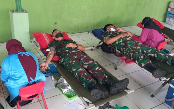 Pelaksanaan donor darah HUT POMAD di Salatiga