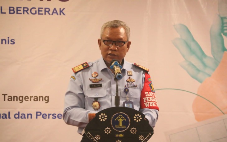 Kakanwil Kemenkumham Banten saat membuka Sosialisasi dan Bimtek Kekayaan Intelektual di Horison Grand Serpong