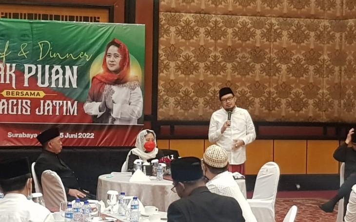 Gawagis Jawa Timur saat bertemu dengan ketua DPR RI Puan Maharani, di salah satu hotel di Surabaya pada Rabu (15/6/2022) malam. 