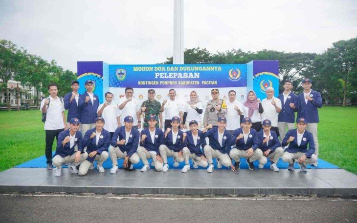 Dandim bersama Atlet Porprov Kabupaten Pacitan