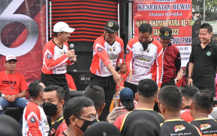 Bupati Pati Haryanto  hadiri rangkaian kegiatan menyambut HUT Bhayangkara