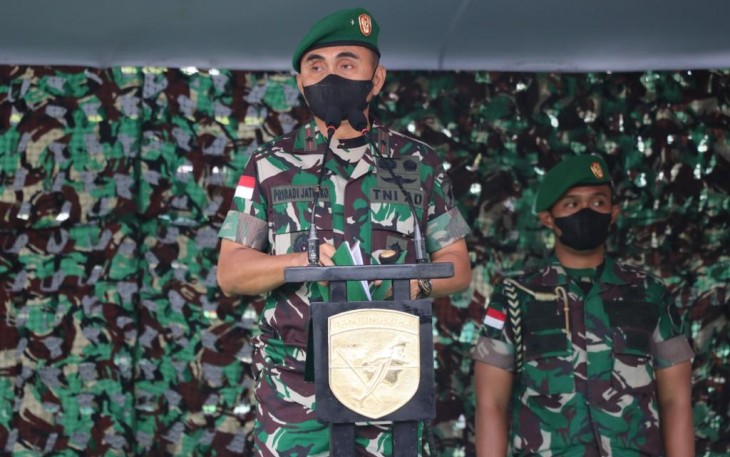 Danrem 121/Abw apresiasi satgas yonif 645/Gty gagalkan penyelundupan narkotika 