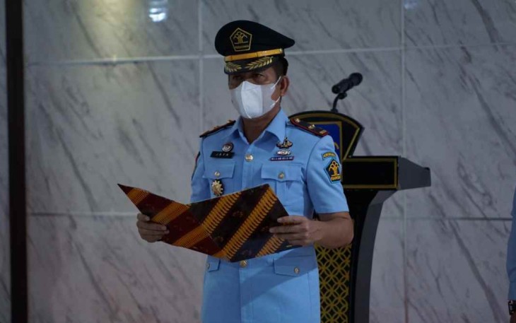 Kalapas Cilegon saat memberikan sambutan dalam acara pelantikan pejabat JFT