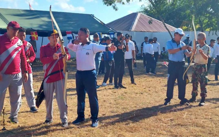 Olahraga bersama di Lantamal VII Kupang