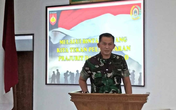 Kasrem 071/WK saat membuka bintal dan binroh di makorem
