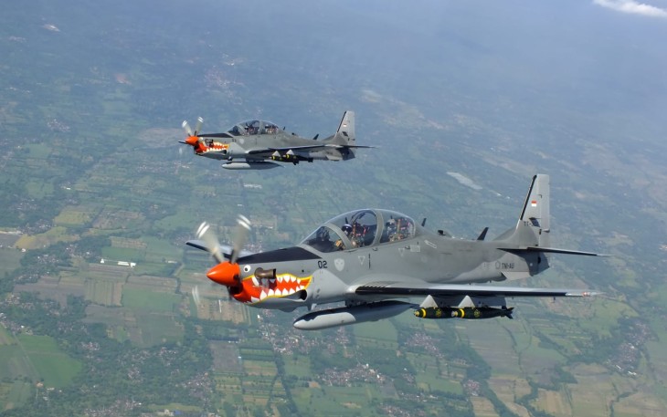 Pesawat tempur EMB-314 Super Tucano 