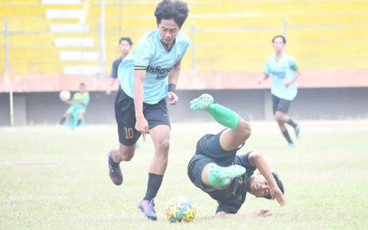 Pertandingan keras dan sengit liga santri piala Kasad