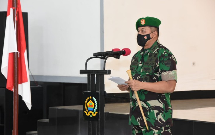 Danrem 023/KS saat pimpin sertijab dan korps raport di Makorem 