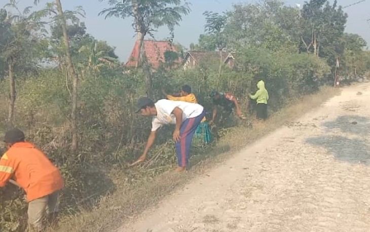 Sertu Martono saat kerja bagi di wilayah binaan