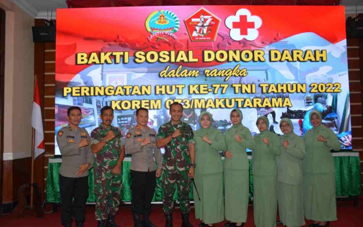 Korem 073/Makutarama Gelar Donor Darah