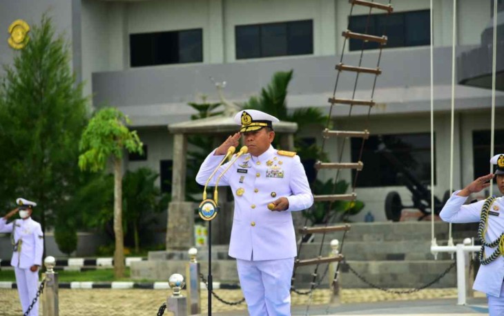 Pangkoarmada III Laksamana Muda TNI Irvansyah saat peringatan hari Kesaktian Pancasila , Sabtu (1/10) 