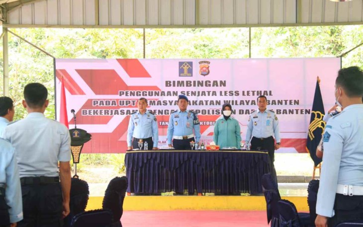 Bimtek Gunakan Senjata Less Lethal Kanwil Kemenkumham Banten 