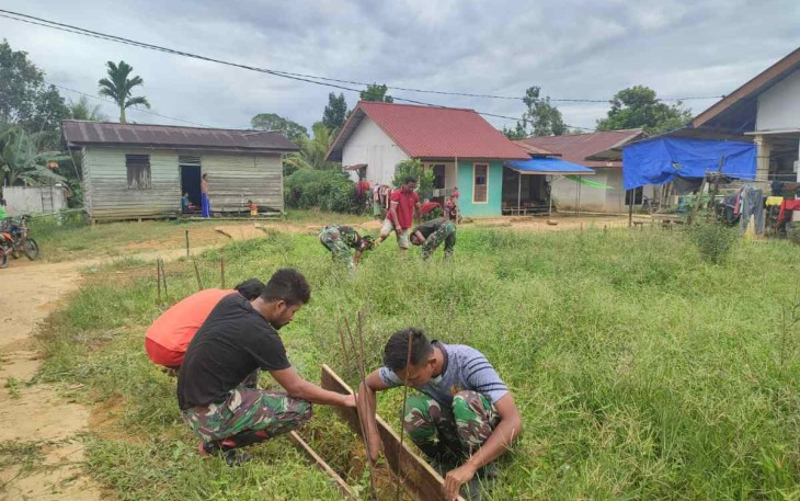 Bangun pondasi gereja di perbatasan 