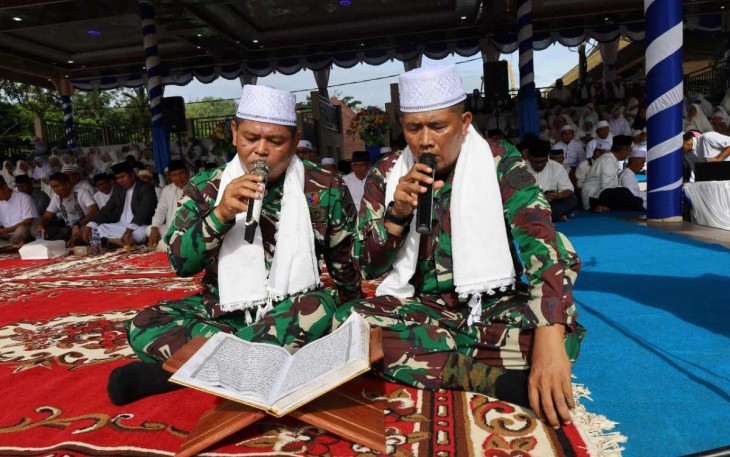 Lantunan ayat suci Al-Quran prajurit petarung teritorial Korem 023/KS