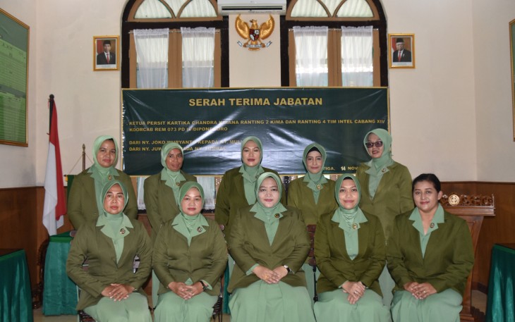 Sertijab Ketua Ranting Persit KCK  Jajaran Korem 073/Mkt