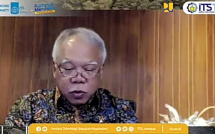 Menteri Basuki saat Webinar Mitigasi Bencana Kawasan IKN