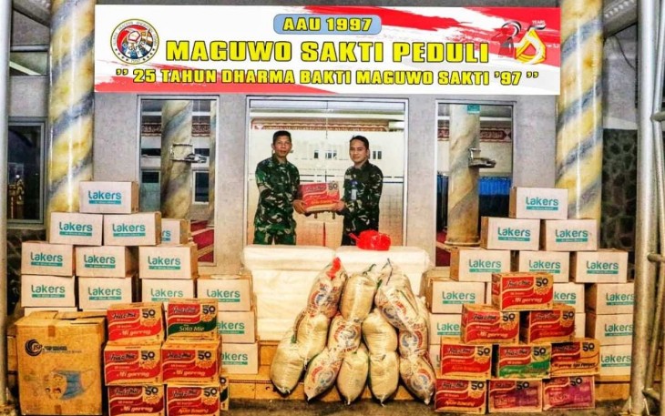 Maguwo Sakti 97 saat memberikan bantuan untuk korban gempa di Kabupaten Cianjur 
