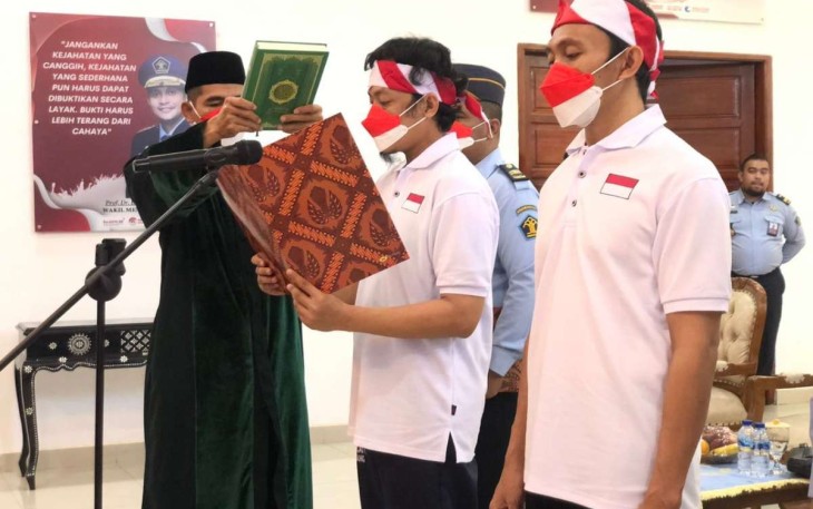Sumpah setia NKRI napi teroris Lapas Kelas I Tangerang 