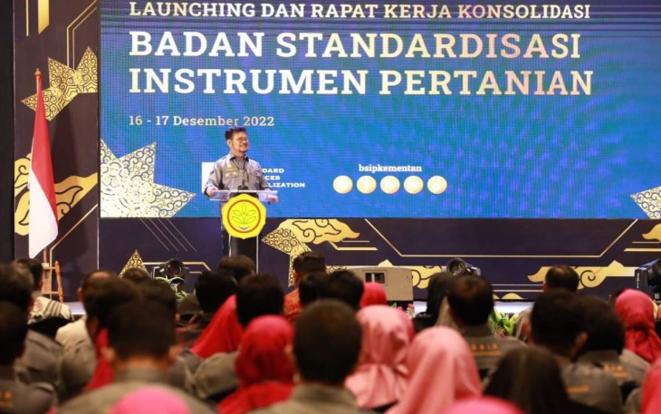 Mentan SYL saat launching BSIP di Hotel Sultan Jakarta, Jum'at (16/12)