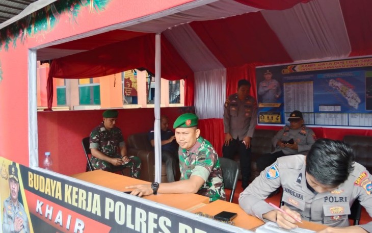 Pos PAM Nataru personel Kodim 0311/Pessel