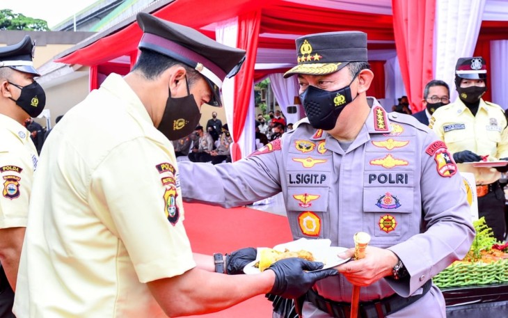 Kapolri Jenderal Listyo Sigit Prabowo, pada peringatan HUT ke-41 Satpam