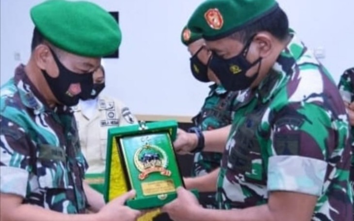Serah terima jabatan Danramil dan Korps rapor Personel MPP, di Makodim 0818, Kepanjen Kabupaten Malang