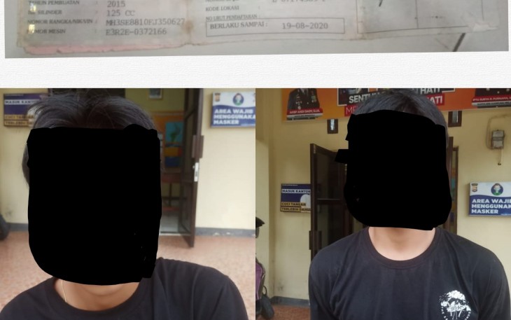 Terduga pelaku pencurian kendaraan bermotor, di Bengkulu 