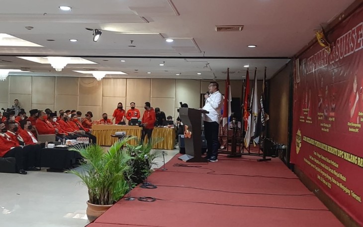 Wabup Malang, Didik Gatot Subroto, saat memberikan sambutan