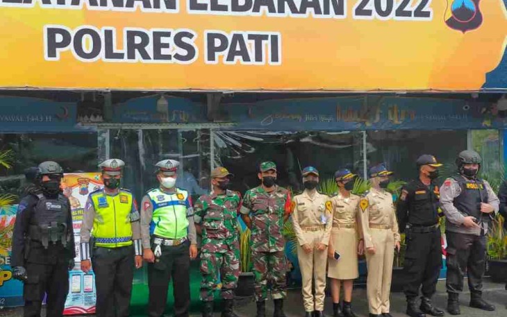 Pos pelayanan lebaran Polres Pati di terminal kembangjoyo