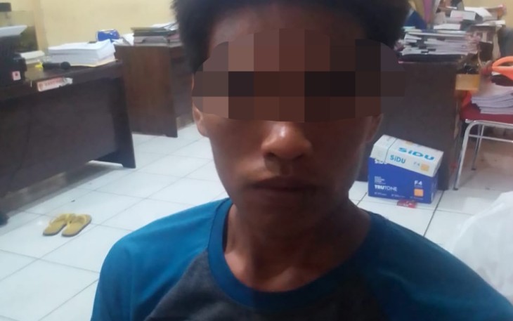 Salah satu dari tiga tersangka pertolongan jahat Curat di Bengkulu Utara.