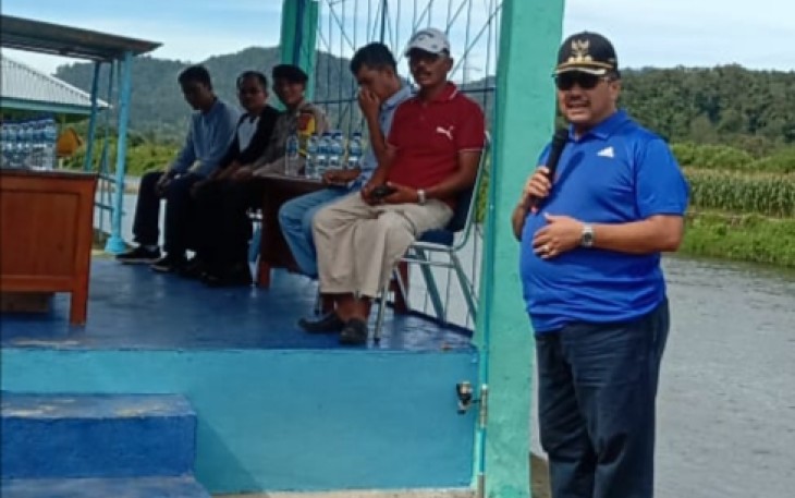 Bupati Benny Utama, saat membuka ikan Larangan Nagari Pauah, Sabtu (4/6/2022).