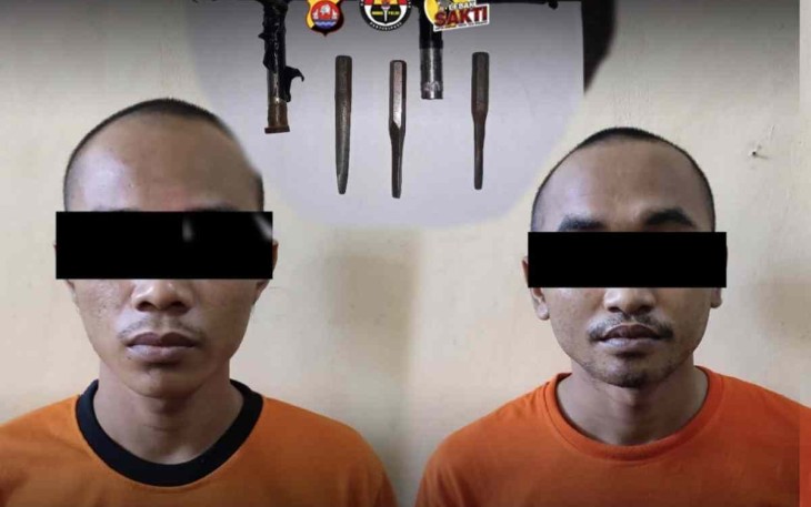 Dua pelaku curanmor saat dibekuk jajaran satreskrim polres Lebak