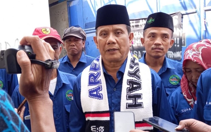 H.Gunawan saat menyampaikan ucapan belasungkawa usai doa bersama.