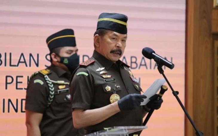 Jaksa Agung RI ST Burhanuddin saat melantik pejabat eselon II di Jakarta 