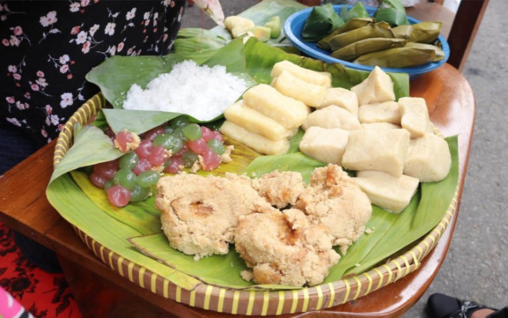 Makanan tradisional disajikan dalam acara Festival Kuliner Tradisional Blora.