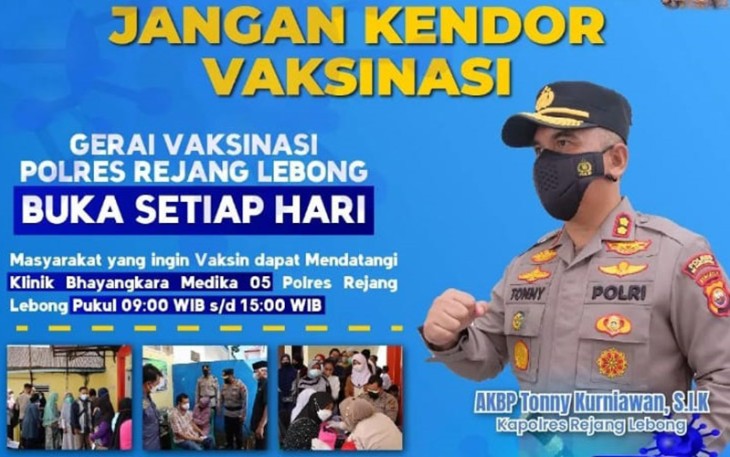 Gerai Vaksinasi Polres Rejang Lebong