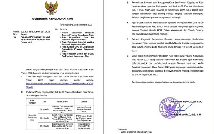 SE Gubernur Kepri