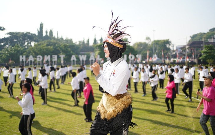 Kemeriahan HUT Polwan di Polda Jateng