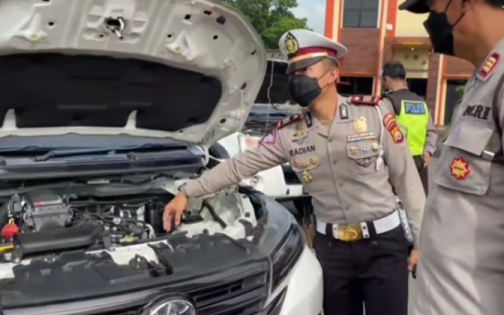 Sat Lantas Polres Rejang Lebong saat Inspeksi Kesiapan Sarpras 