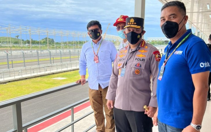 Kapolri Jenderal Listyo Sigit Prabowo saat cek sirkuit MotoGP Mandalika
