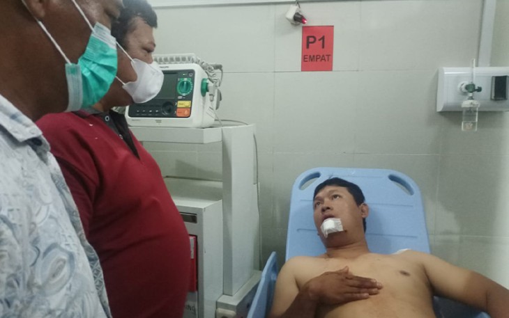 Korban saat dimintai keterangan di RSUD Tobat Balaraja