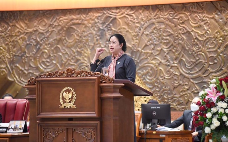 Puan pada Rapat Paripurna DPR di Kompleks Parlemen, Senayan, Jakarta, Kamis (15/12/2022).