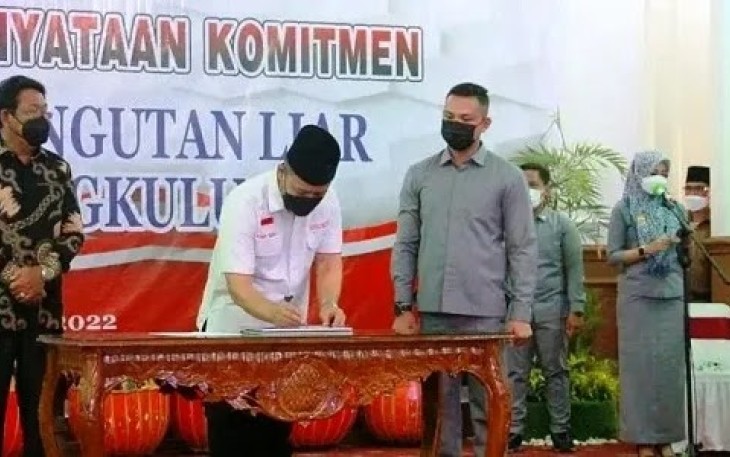 Penandatanganan Pernyataan Komitmen Pemberantasan Pungutan Liar Provinsi Bengkulu