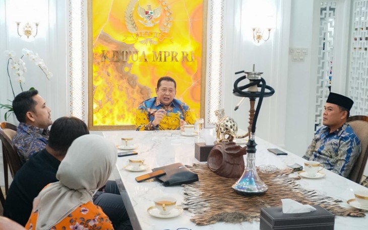 Bamsoet saat menerima Kelompok DPD RI di MPR RI, di Jakarta, Rabu (28/9/22).