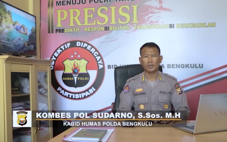 Kabid Humas Polda Bengkulu Kombes Pol Sudarno S Sos MH