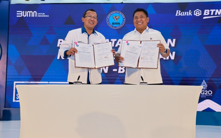 BNN RI-PT BTN saat teken Kerja Sama 