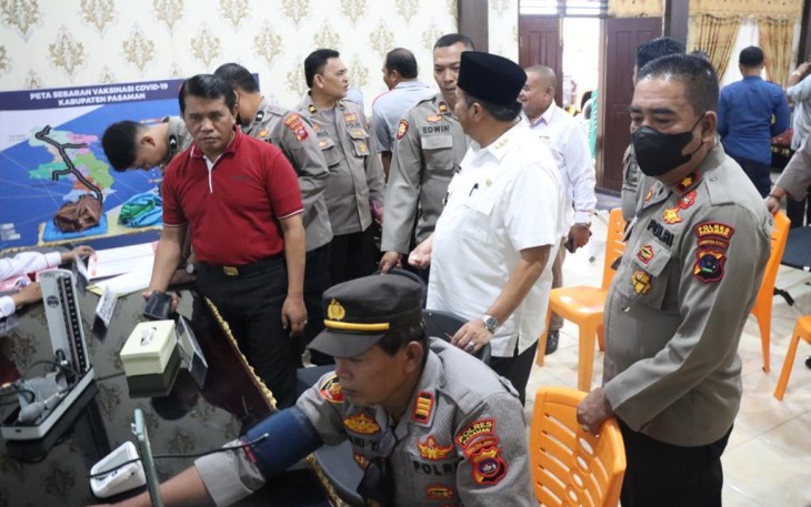 Polres Pasaman saat Gelar Bakti Sosial Donor Darah