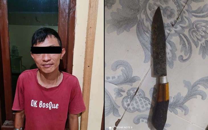 Tersangka dan barang bukti saat diamankan