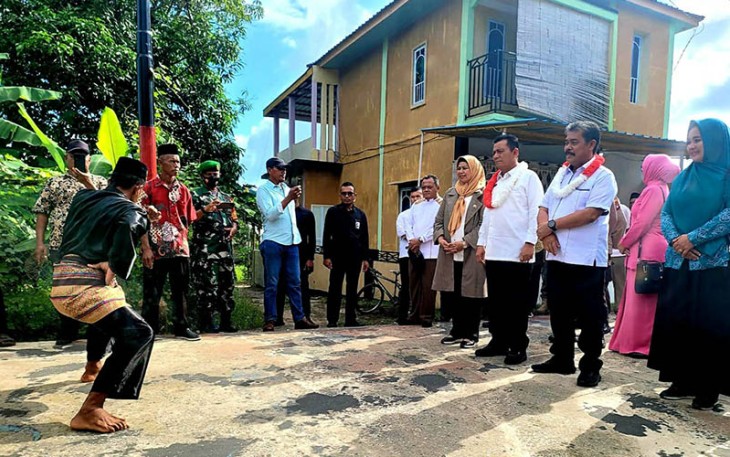 Penyambutan kunjungan Gubernur Ansar di Kabupaten Lingga